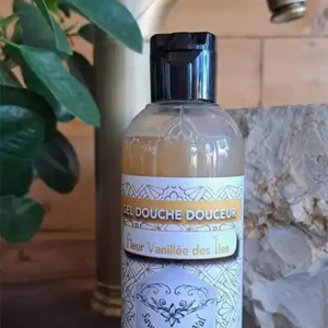 Savon-Liquide-Douche-surgras-naturel-Corps-et-Cheveux-2-en-1-Olive-Coco-Ricin-Parfum-captivant-Fleur-Vanillee-des-Iles